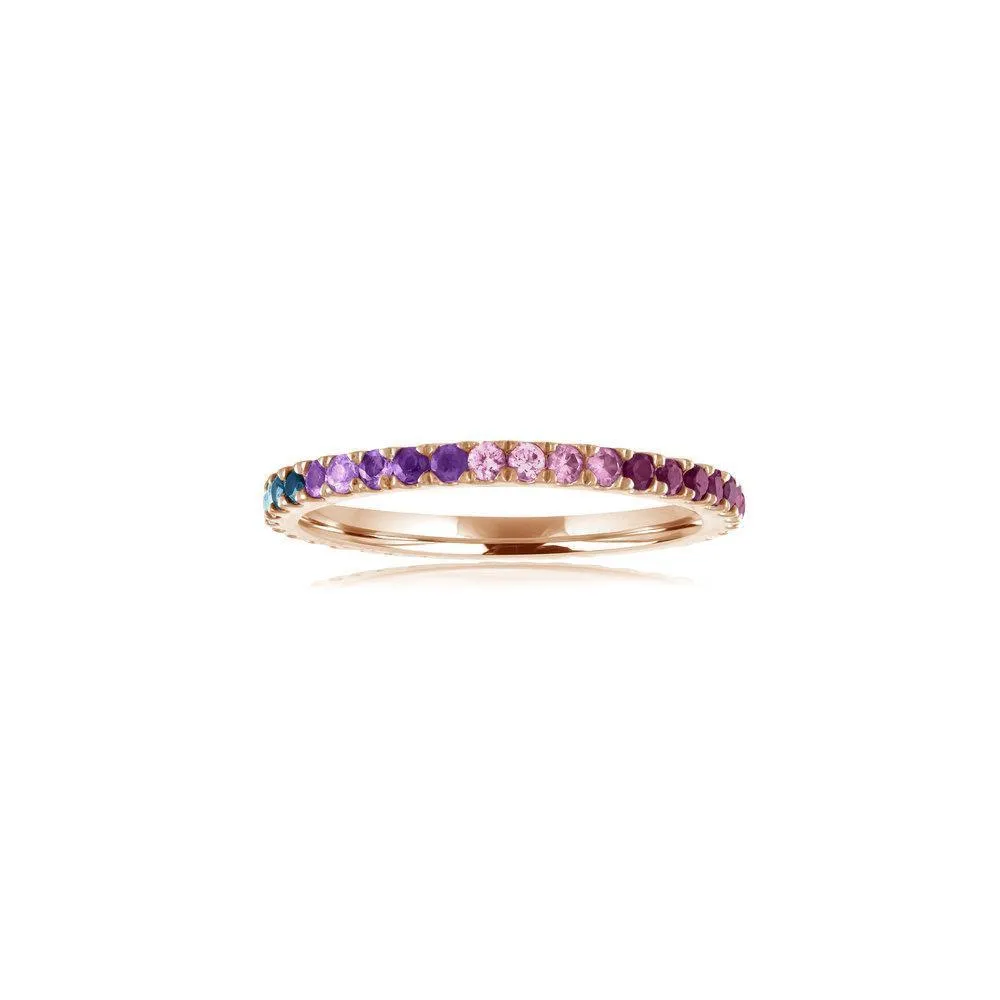 Ombre Rainbow Eternity Band