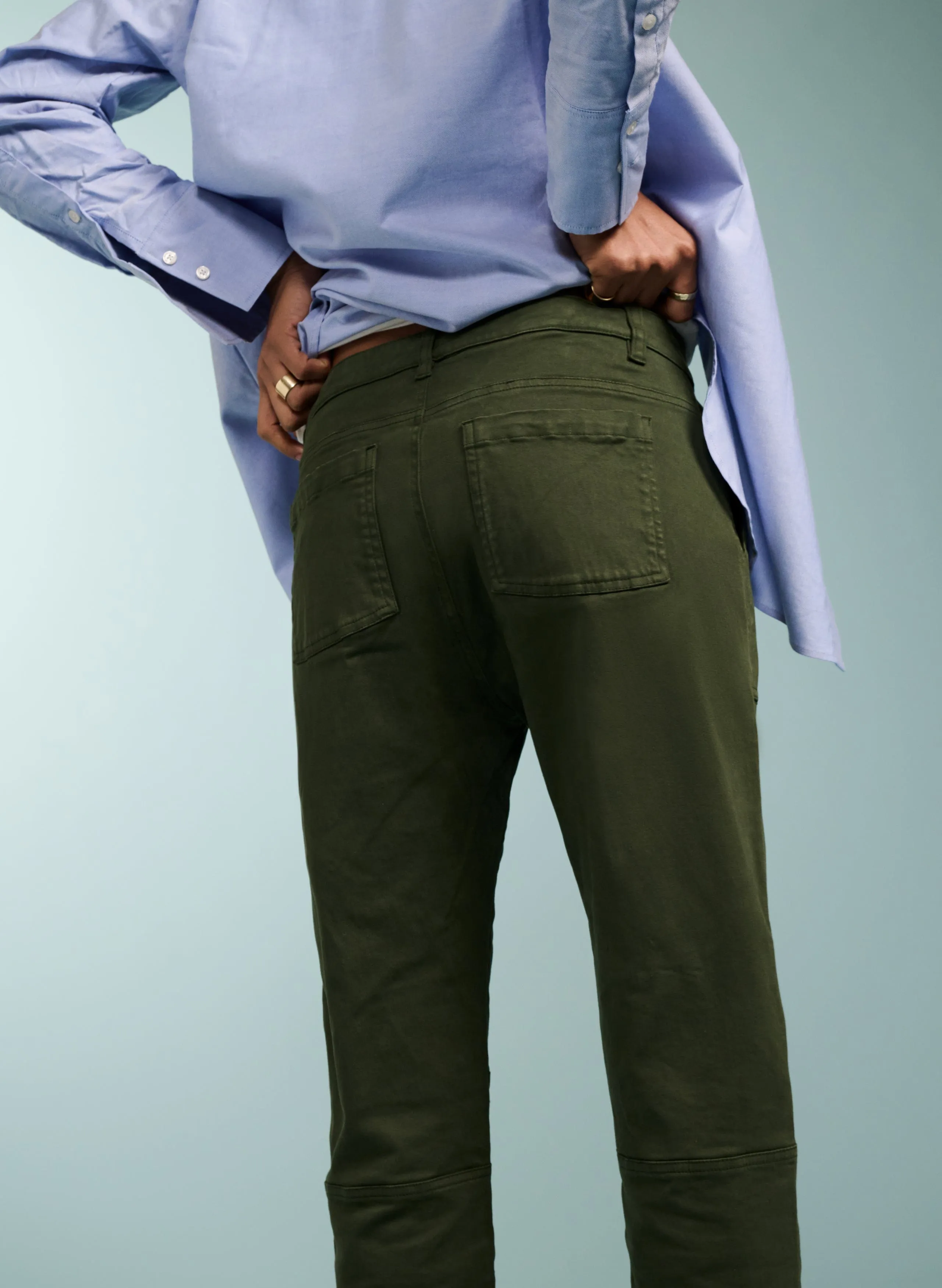 Oralie Organic Cotton Cargo Pant | Deep Khaki