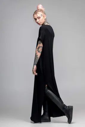 Oversized black maxi dress