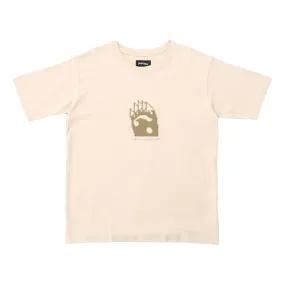 PEACE AND AFTER HAND CURSOR T-SHIRT-BEIGE