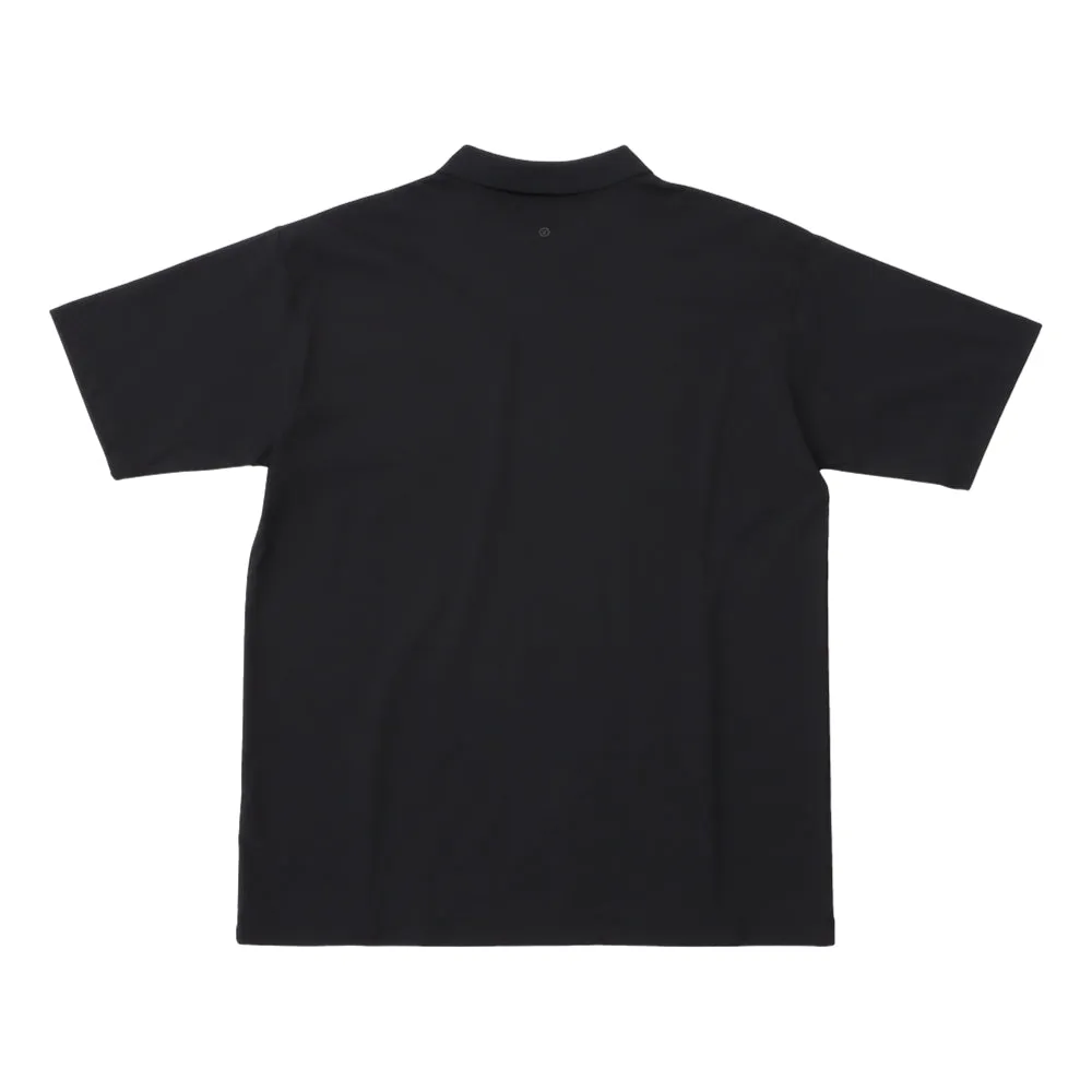 PEACE AND AFTER LOGO S/S POLO SHIRT-BLACK