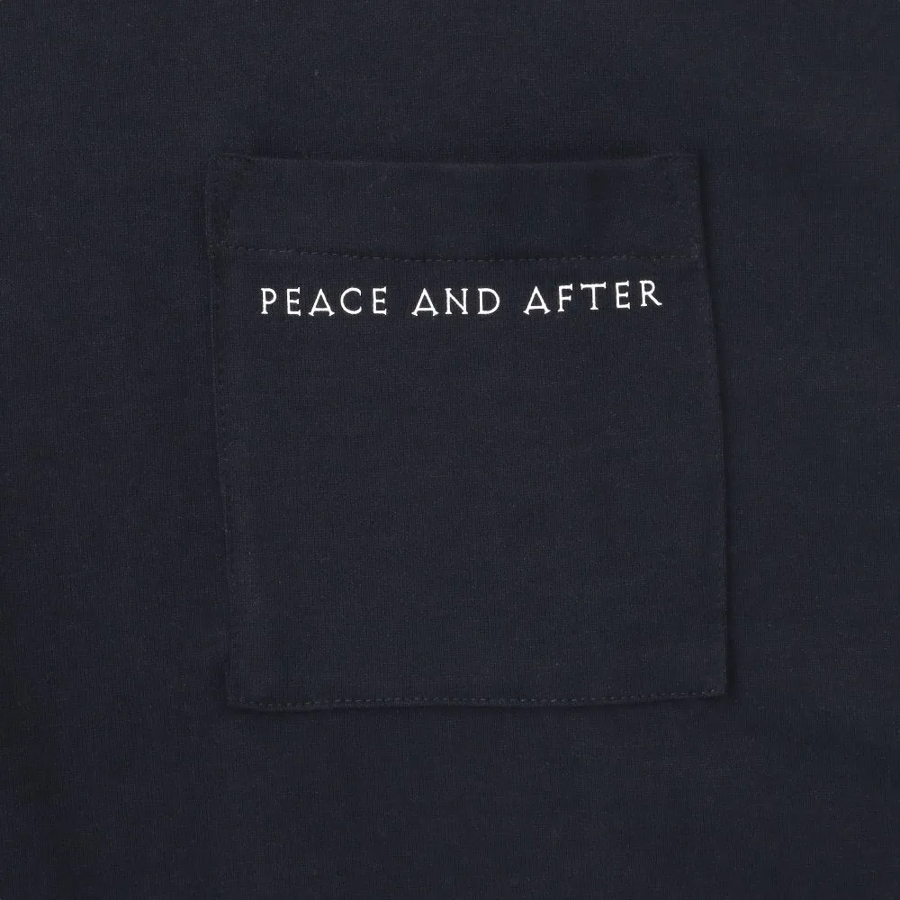 PEACE AND AFTER PEACE AND AFTER LOGO POCKET T-SHIRT-BLACK