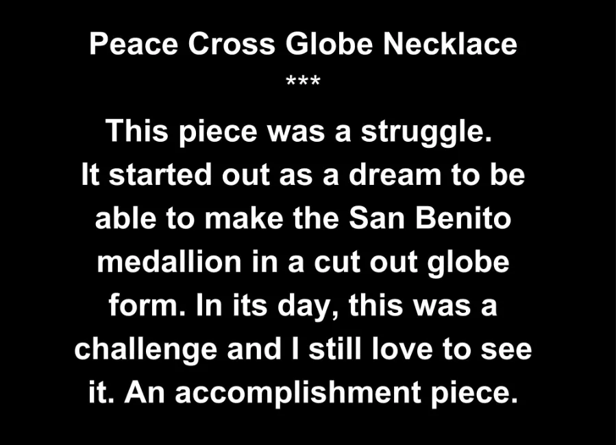 Peace Cross Globe Necklace