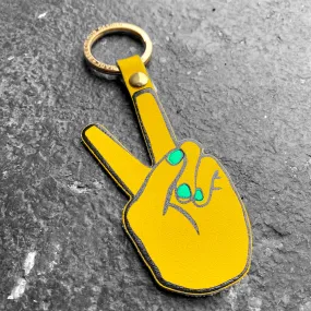 PEACE HAND Scottish Keyring