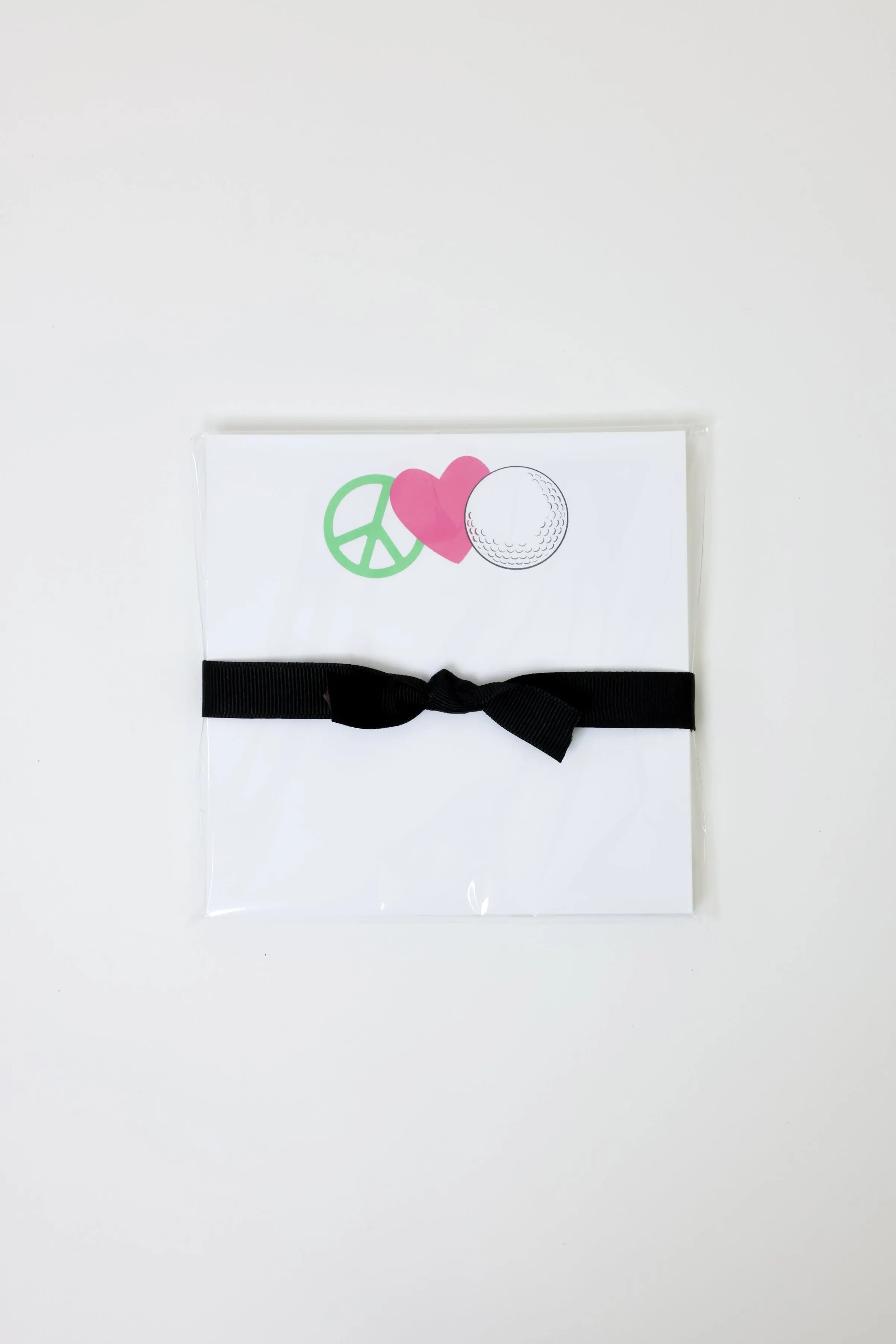 Peace, Heart, Golf Ball Doodle Notepad