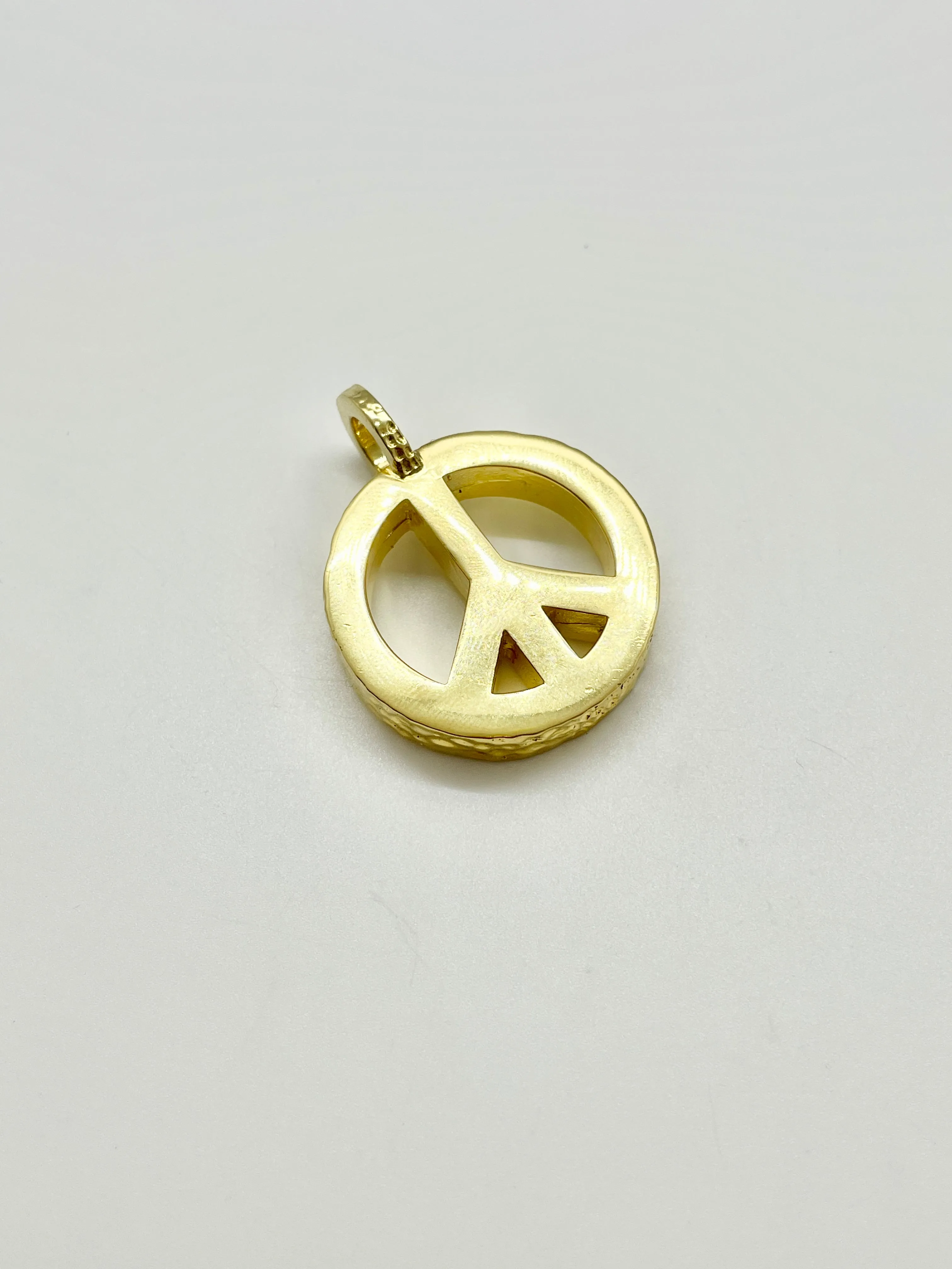 Peace Necklace with Gold Filled Paperclip Chain