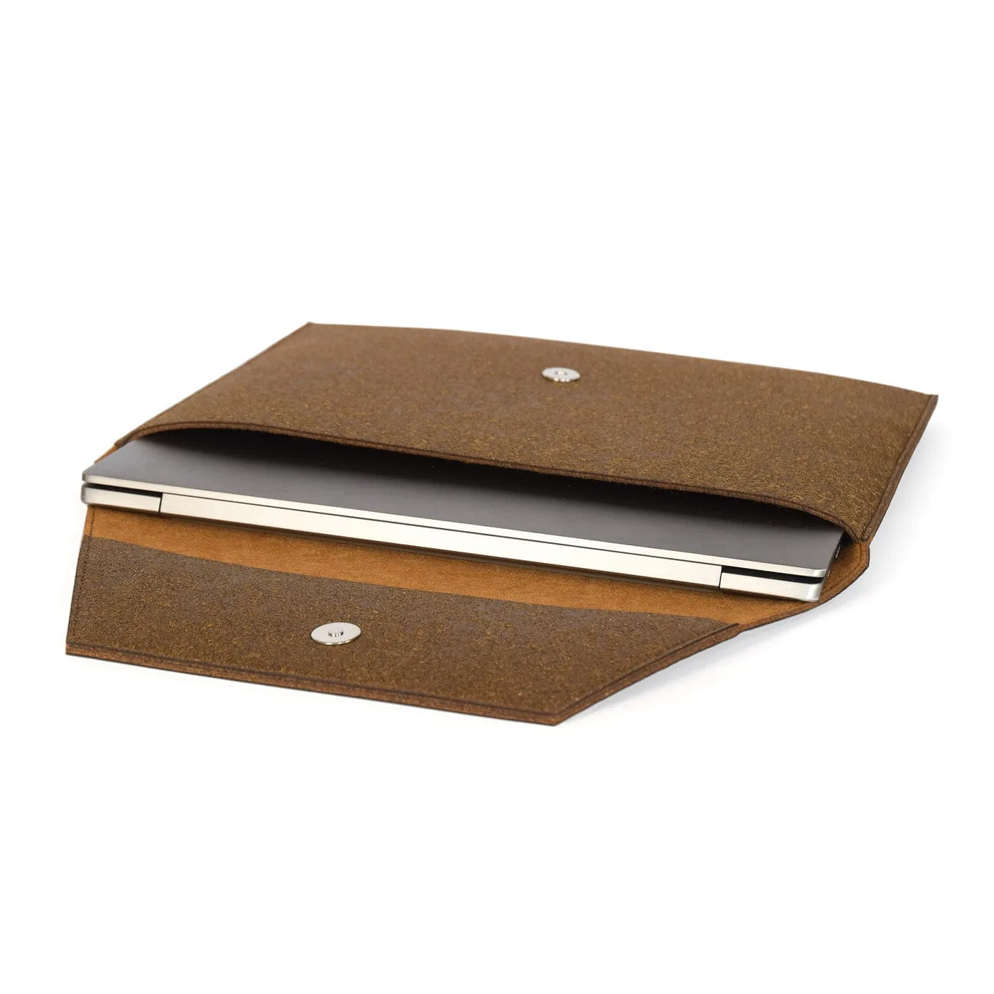 Protect Palm Leather Laptop Sleeve | Brown