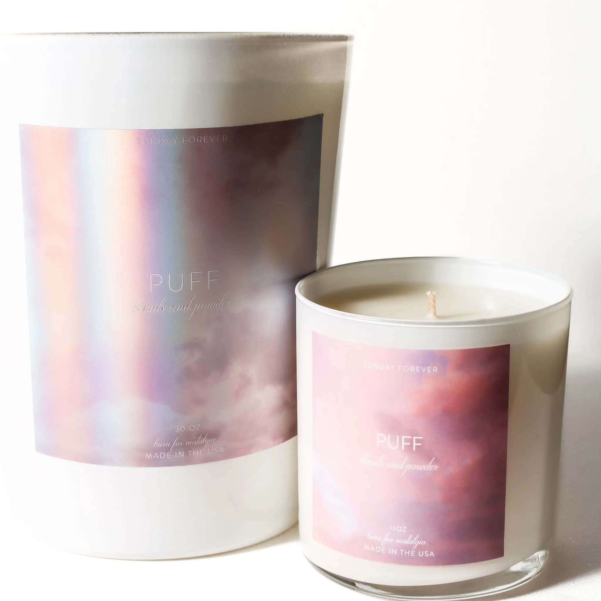 Puff Luxury Candle with Clouds and Powder