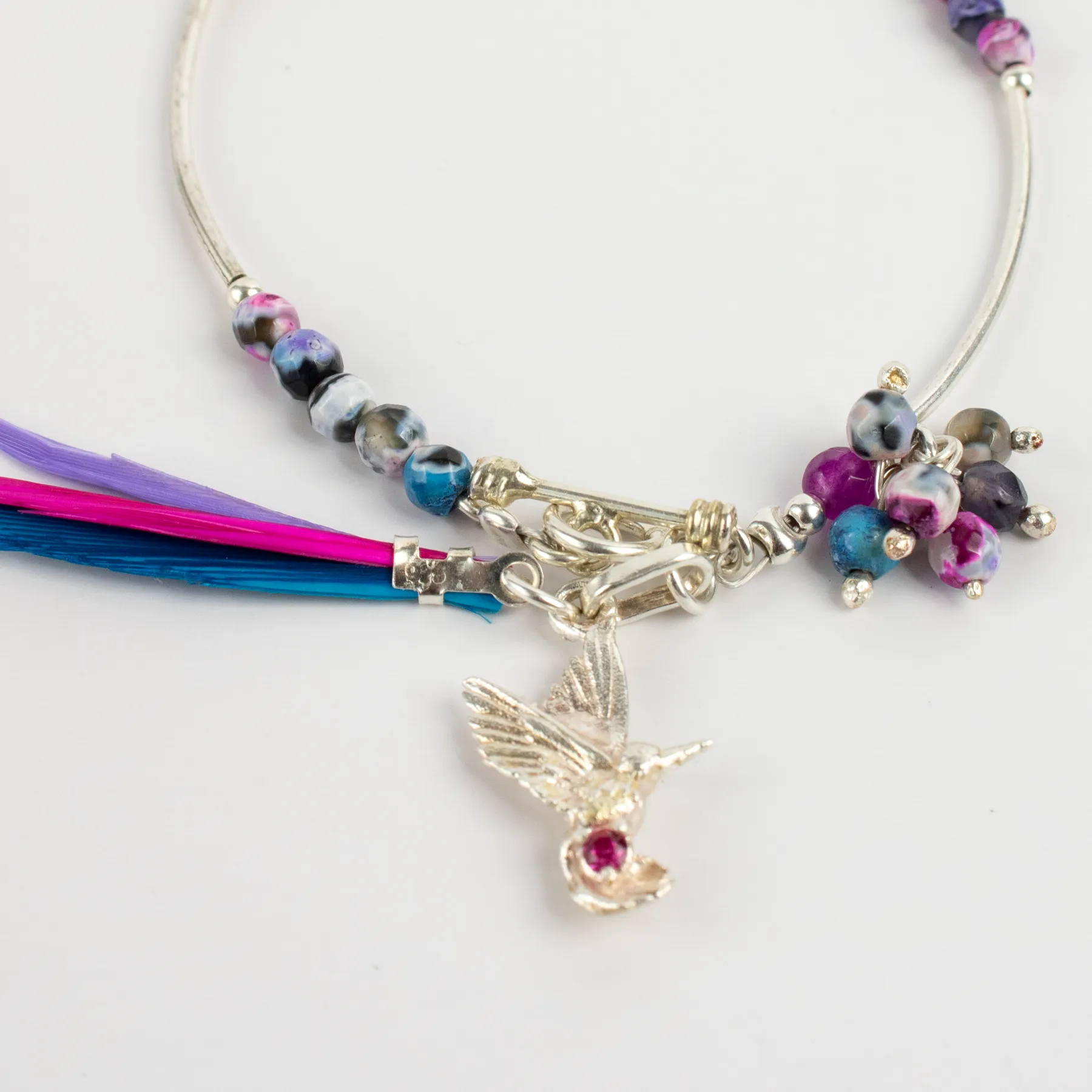 Pulsera con broche - Colibrí corbatero