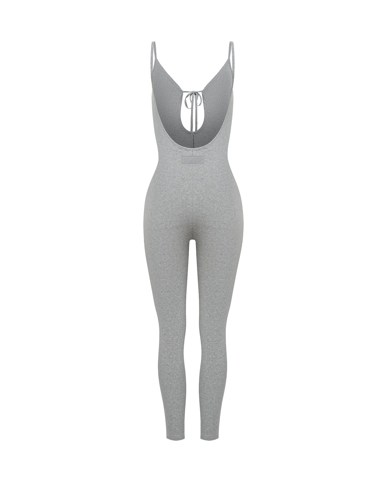 Ribbed Front Tie Bodysuit