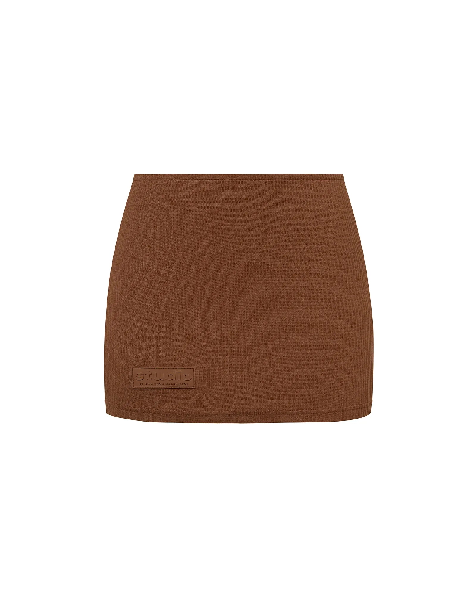 Ribbed Mid Rise Skirt