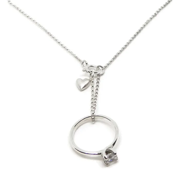 Ring Keeper Necklace- Lil' Love Heart