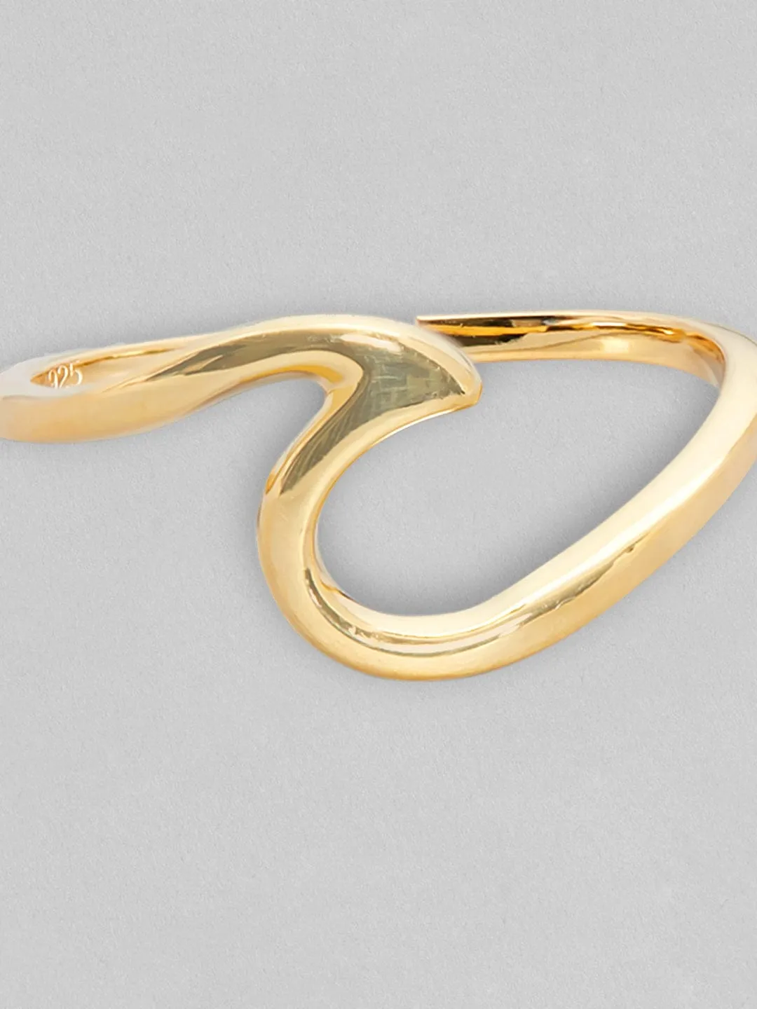 Rubans 925 Silver The Minimalist Ring - Gold Plated