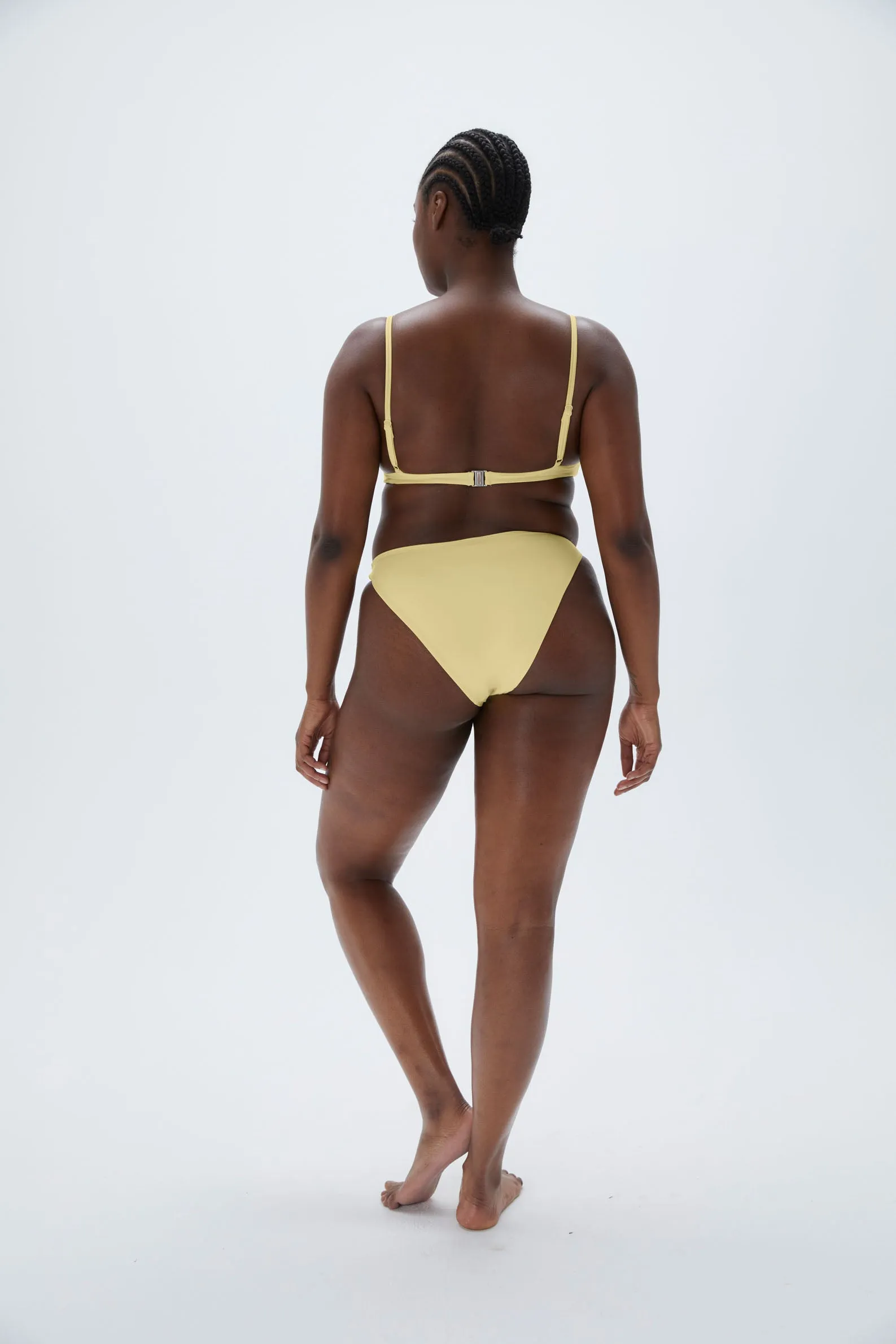 Scoop Neck Bikini Top - Lemon Yellow