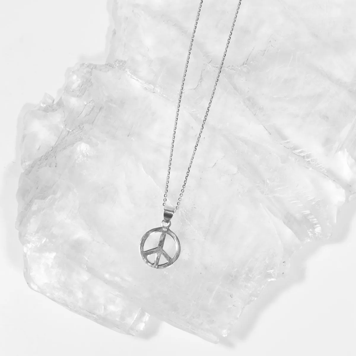 Sterling Silver Peace Sign Pendant