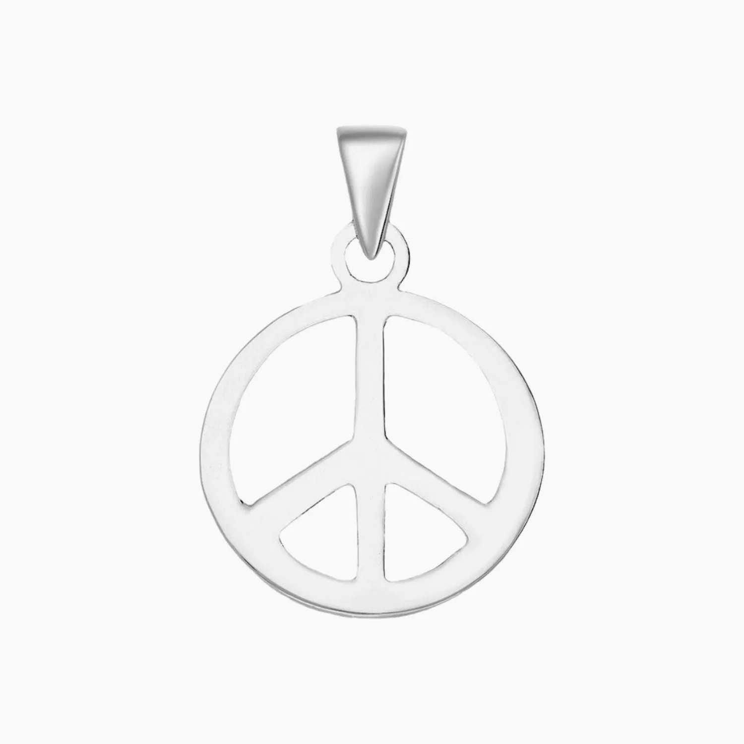 Sterling Silver Peace Sign Pendant