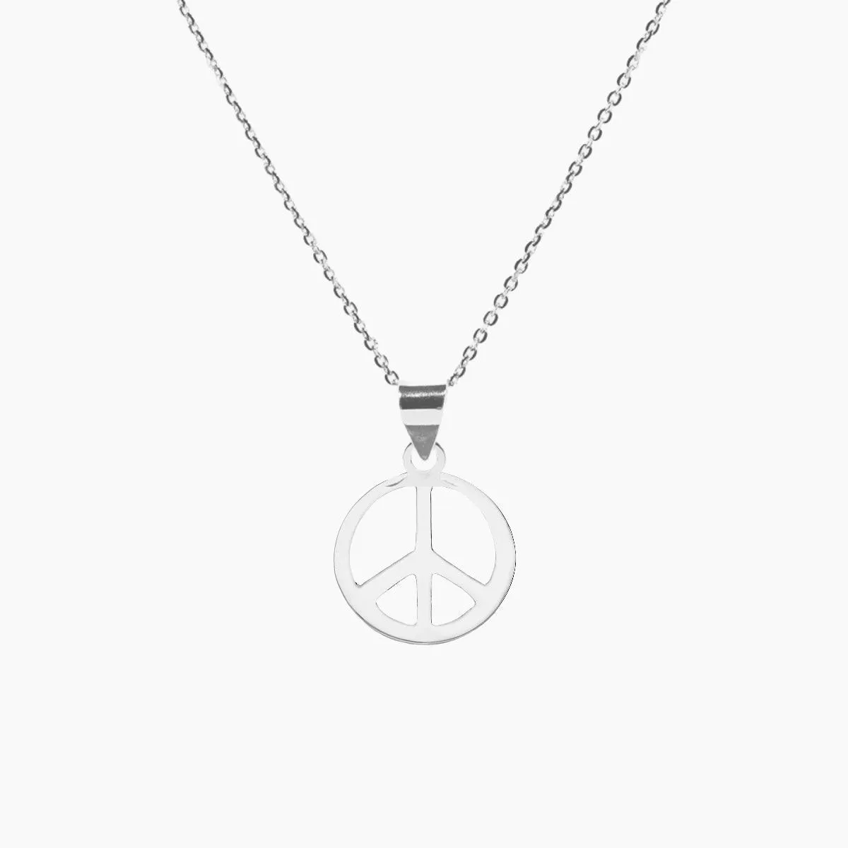 Sterling Silver Peace Sign Pendant