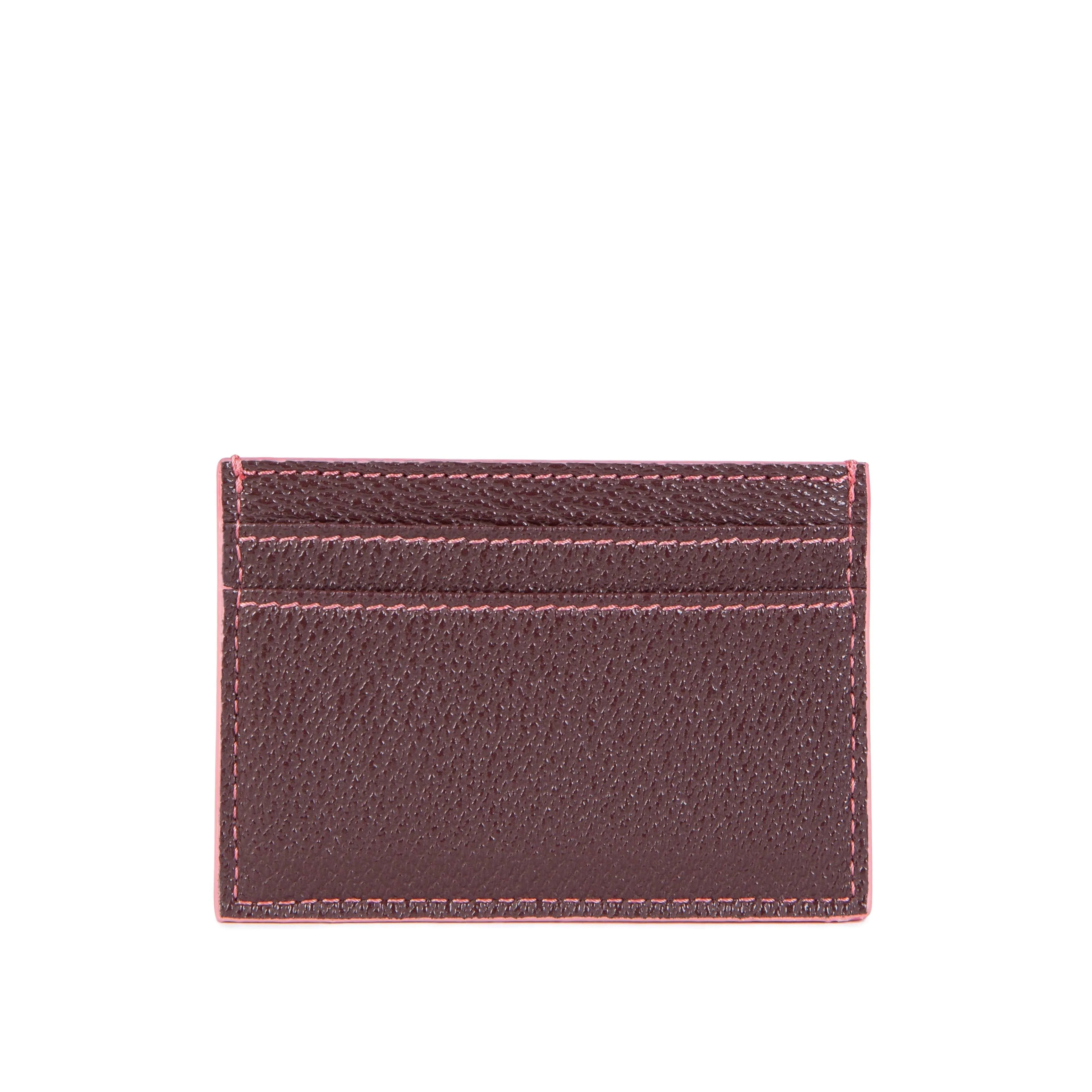 The Colvin Apple Leather Vegan Card Holder | Burgundy Rose