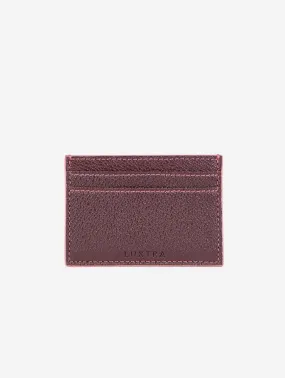 The Colvin Apple Leather Vegan Card Holder | Burgundy Rose