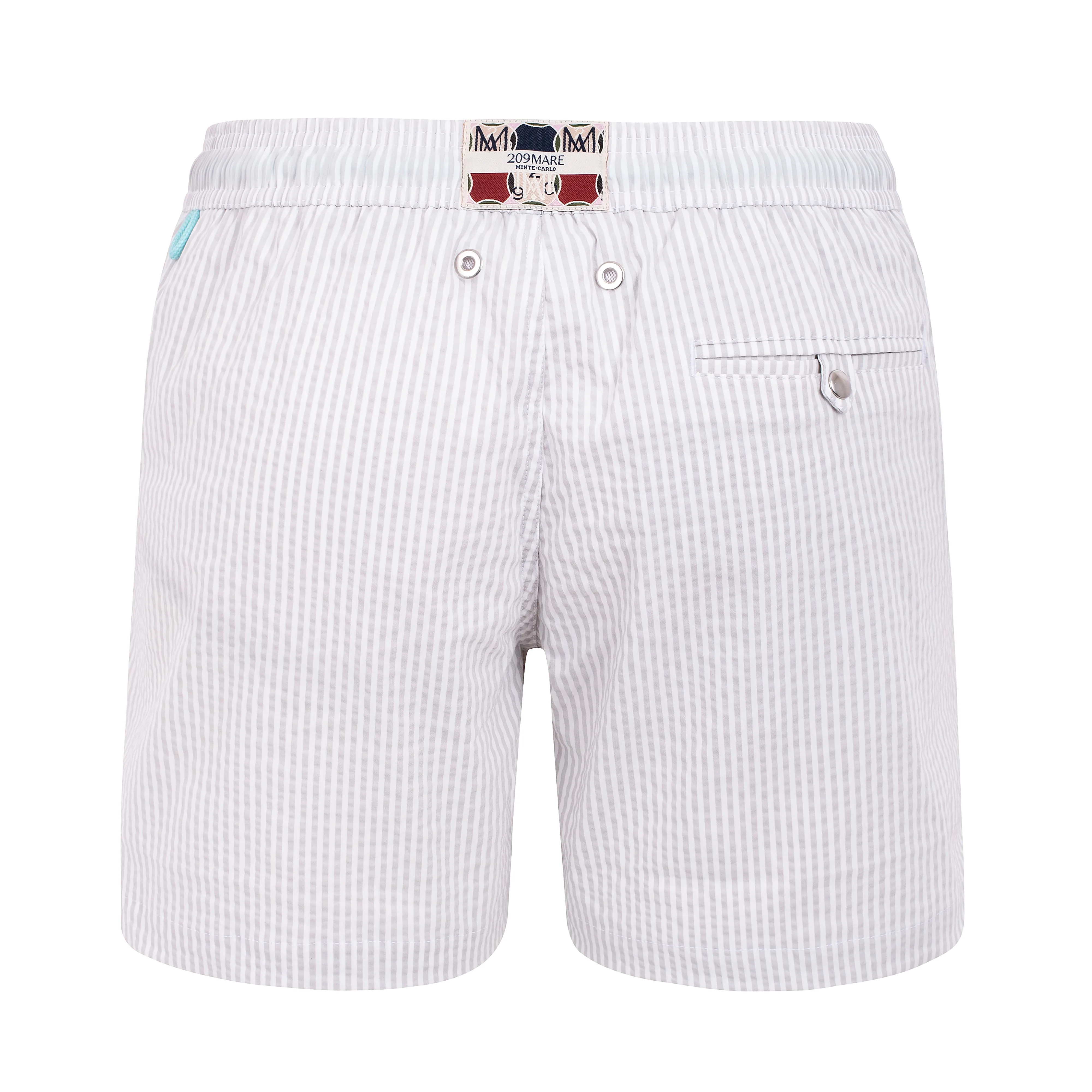 The Croisette Swim Shorts - Off White - Smoke