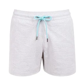 The Croisette Swim Shorts - Off White - Smoke