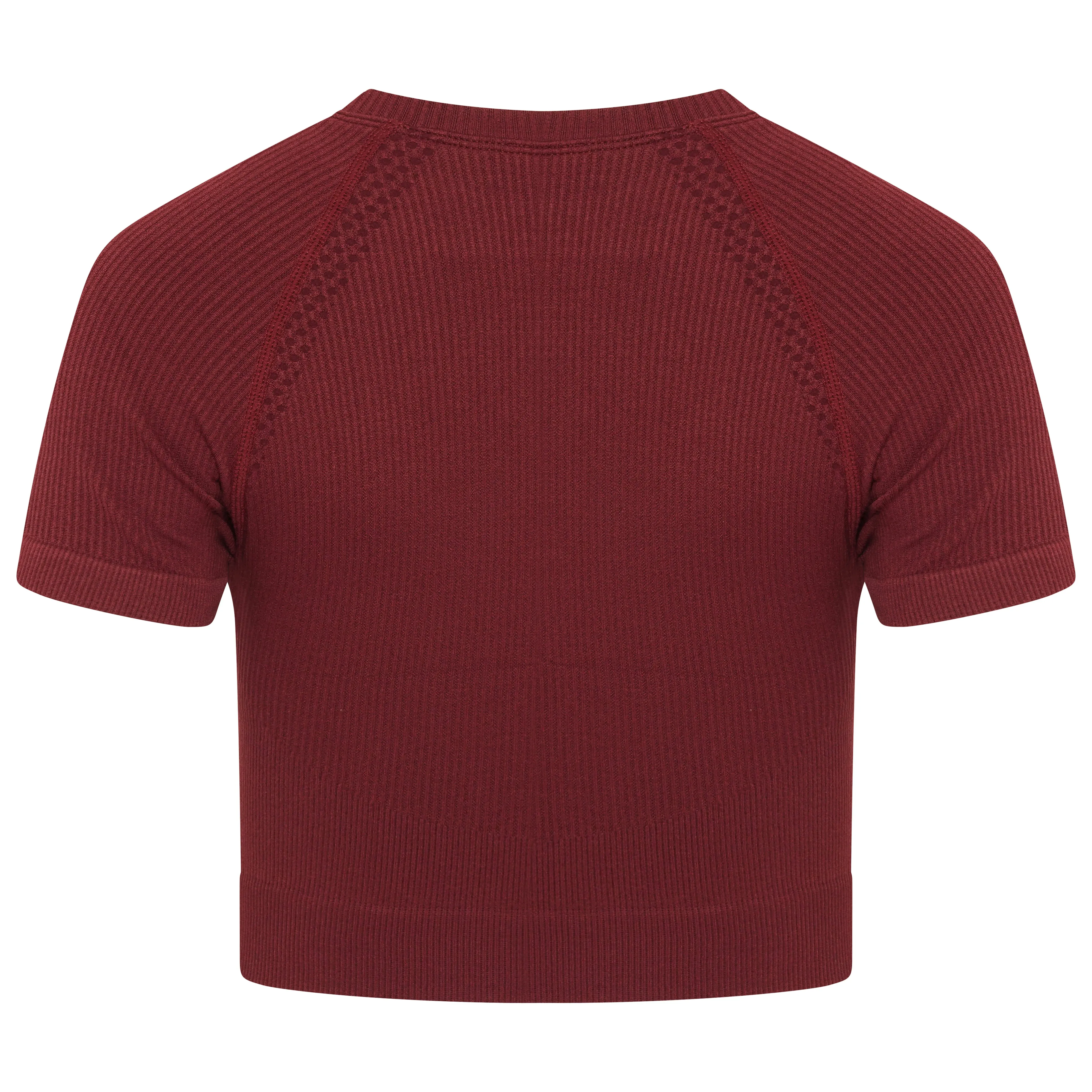 Vora Panel Recycled Seamless Crop Top – Burgundy