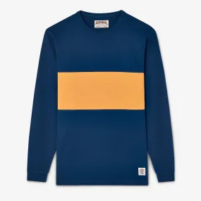 Warren LS T-shirt - Midnight Navy / Golden Ochre