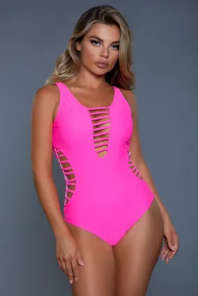 Wicked 1 Piece Swimsuit Pink