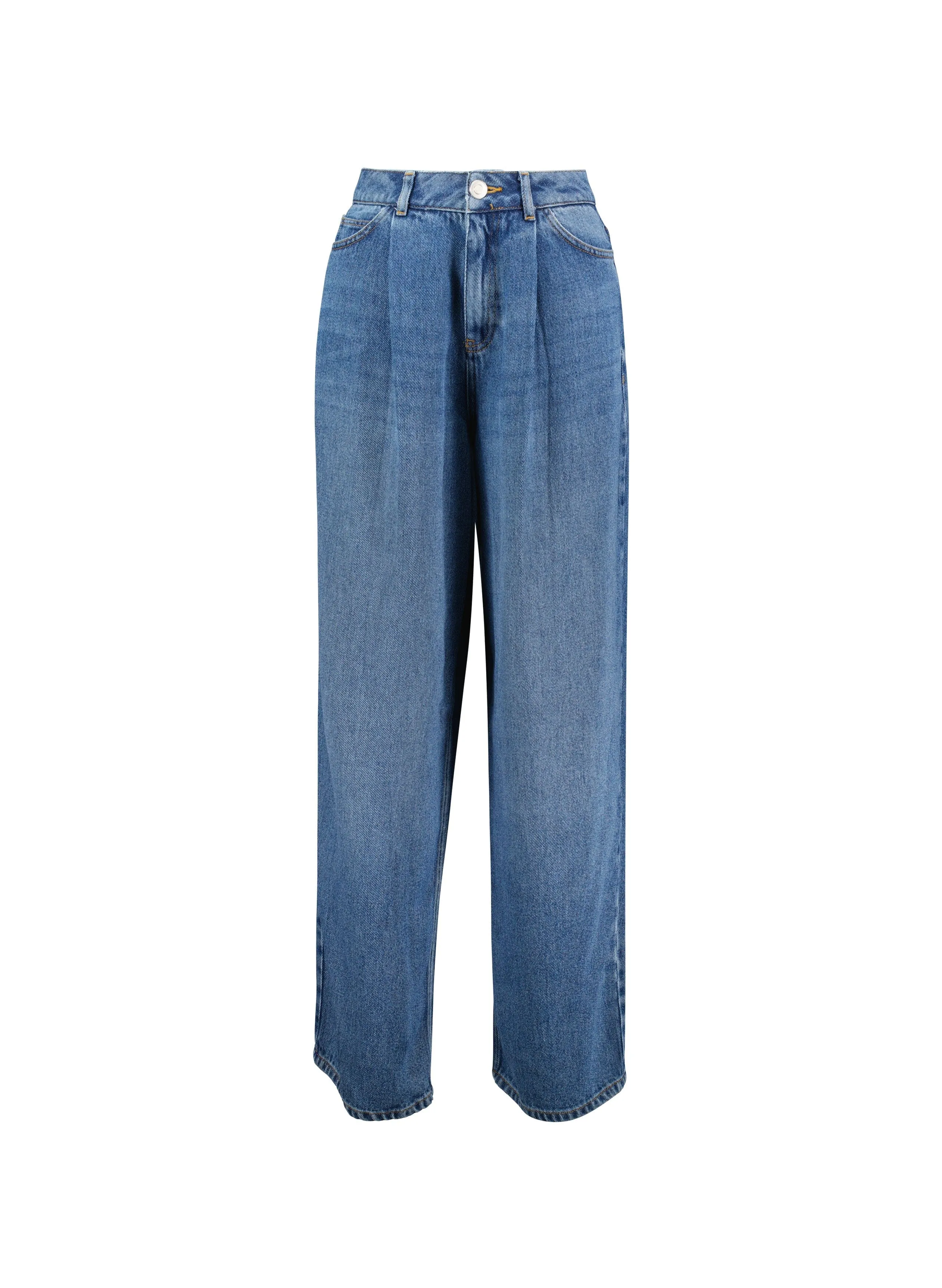 Wide Leg TENCEL Slouchy Jeans | Mid Indigo