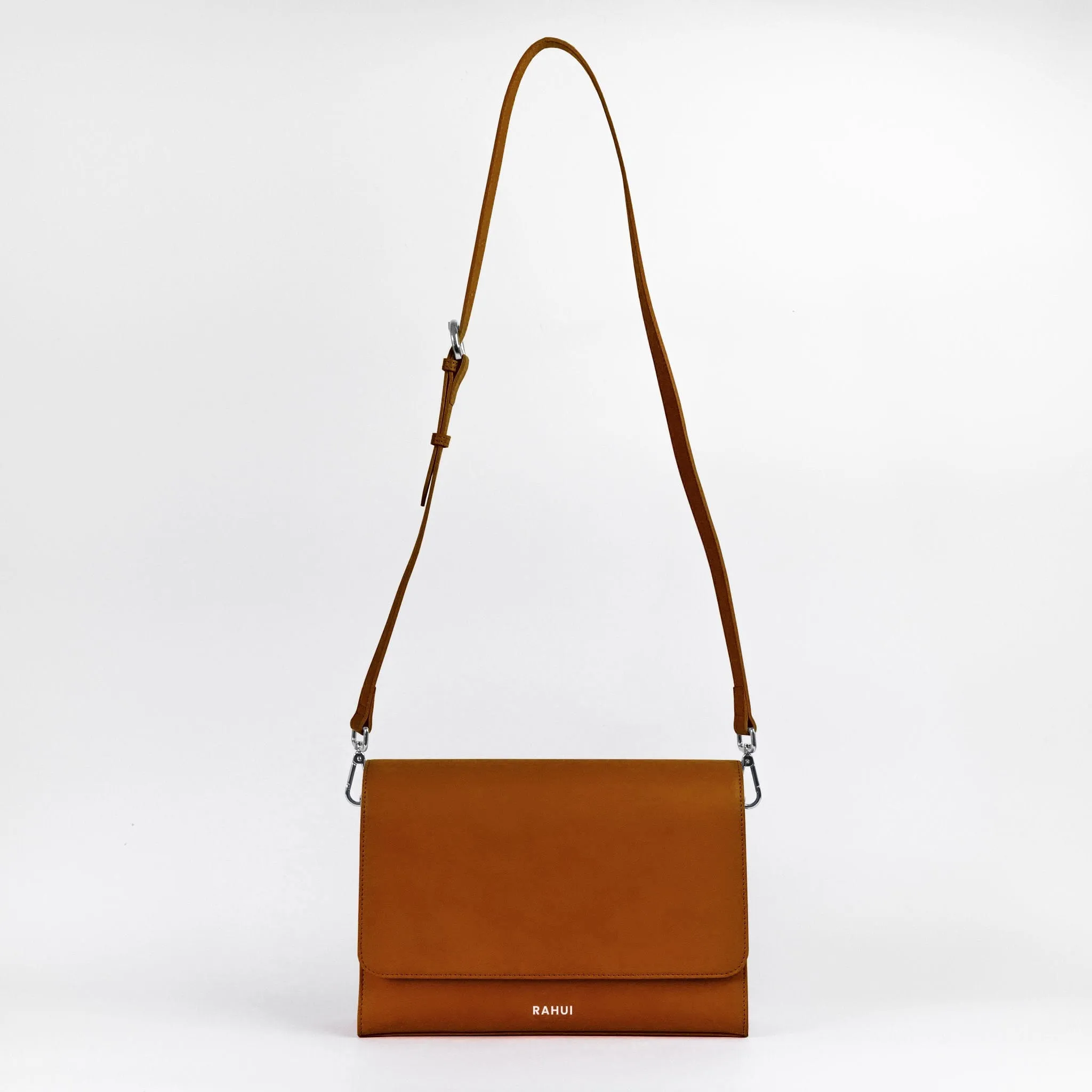 Wisteria Apple Leather Vegan Shoulder Bag | Tan